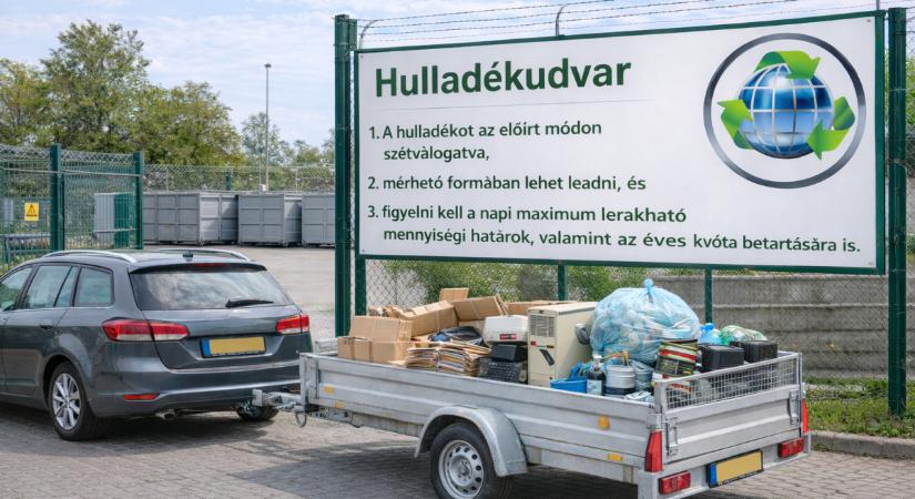 Már a bejárat előtt ellenőrzik a leadandó hulladékot a hulladékudvarokban