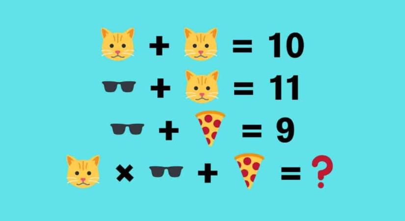 Macska, napszemüveg, pizza, na mi a megoldása ennek a matek fejtörőnek?