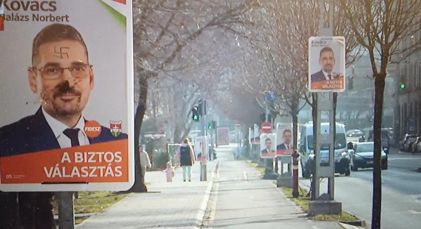 Tiltott önkényuralmi jelképekkel és agresszióval kampányol az ellenzék Újlipótvárosban
