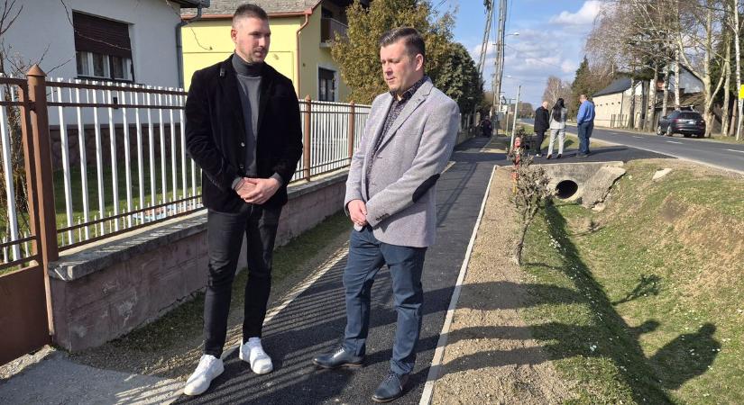 Forgalmas és balesetveszélyes szakasz újult meg a városközeli településen