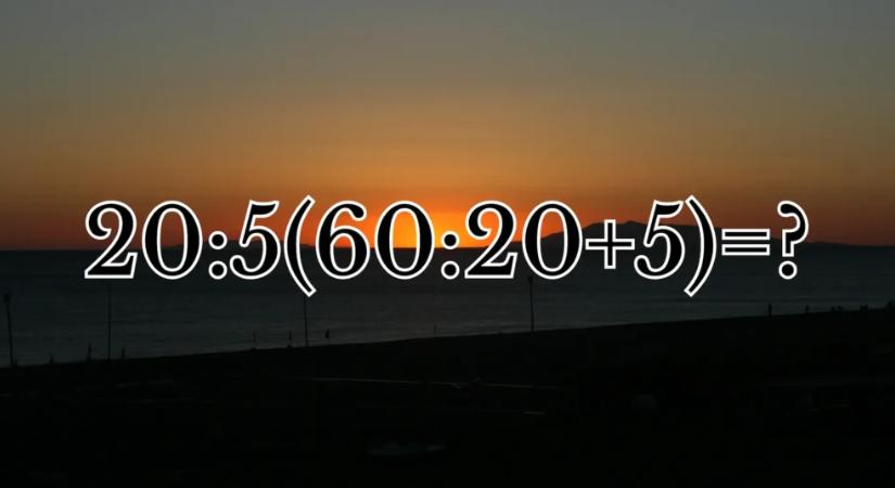 Napi matek feladat: A kitöltők 20%-a tudja helyesen megoldani!