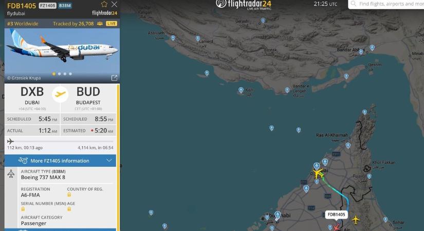 Rengetegen vártak erre a pillanatra: késő este elindult a Flydubai budapesti járata