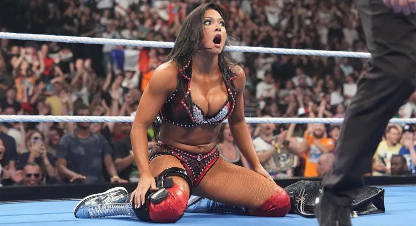 Melltartóbaleset a tévében, élő adásban villantott nagyot a sportolónő