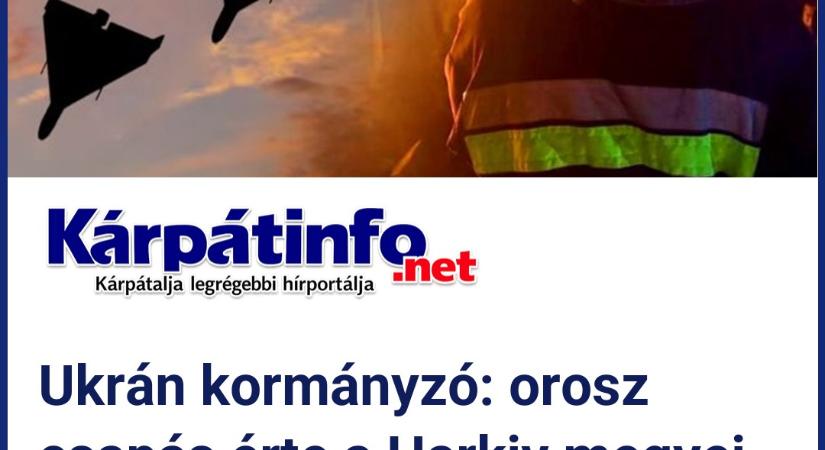 Ukrán kormányzó: orosz csapás érte a Harkiv megyei Csuhujivet, többen megsérültek, köztük egy gyerek