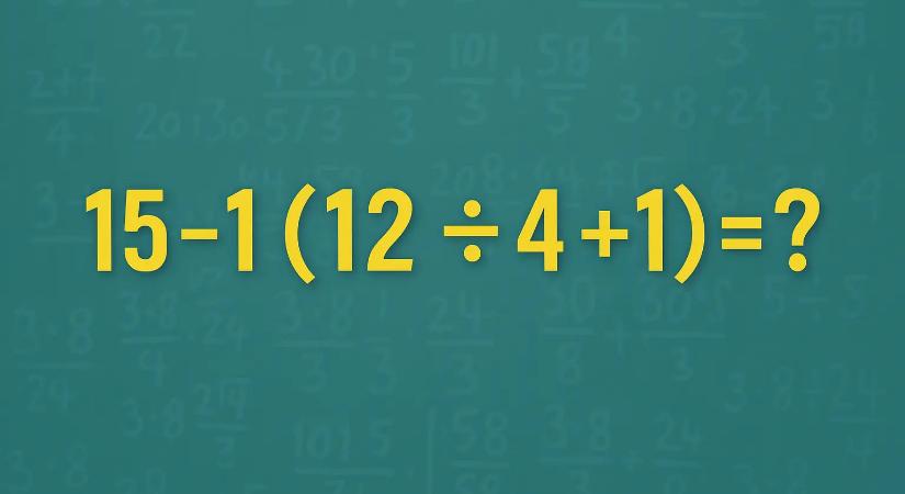 Napi matek feladat: A helyes megoldást 10-ből csak 1 ember tudja