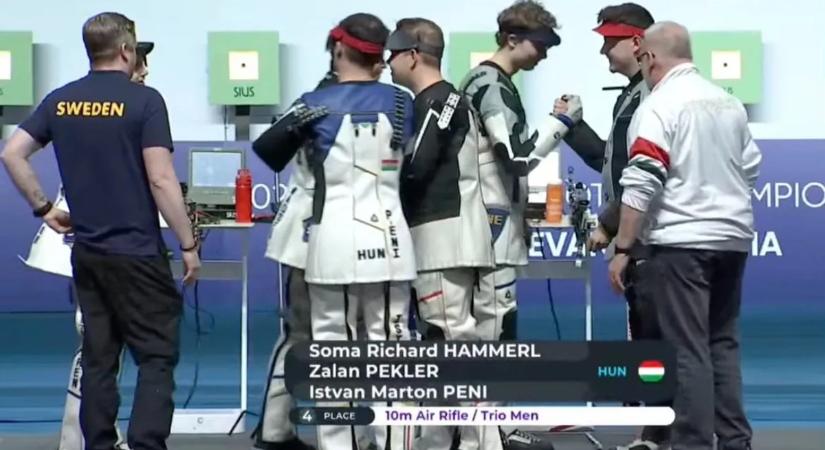 Légfegyveres Eb: nem sikerült a szóló a magyar férfi puskásoknak