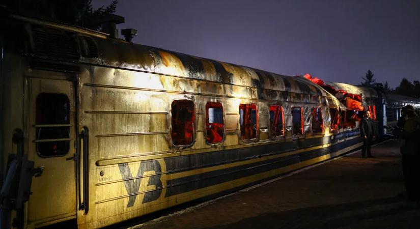 Drón talált el egy vasúti kocsit Ukrajnában