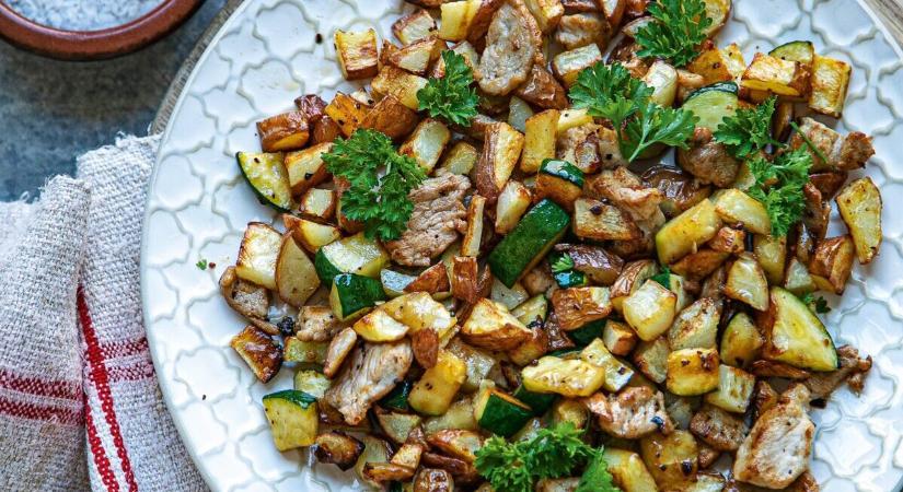 Brassói aprópecsenye pirított cukkinivel