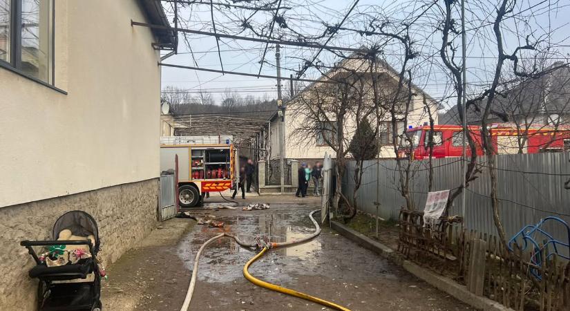 Egy csecsemőt és háziállatokat mentettek ki a lángok közül a kárpátaljai tűzoltók