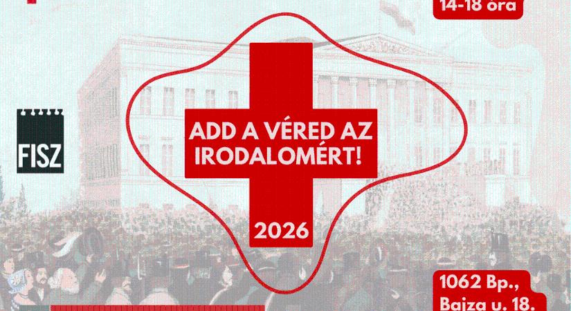 Véradásra hív a Fiatal Írók Szövetsége