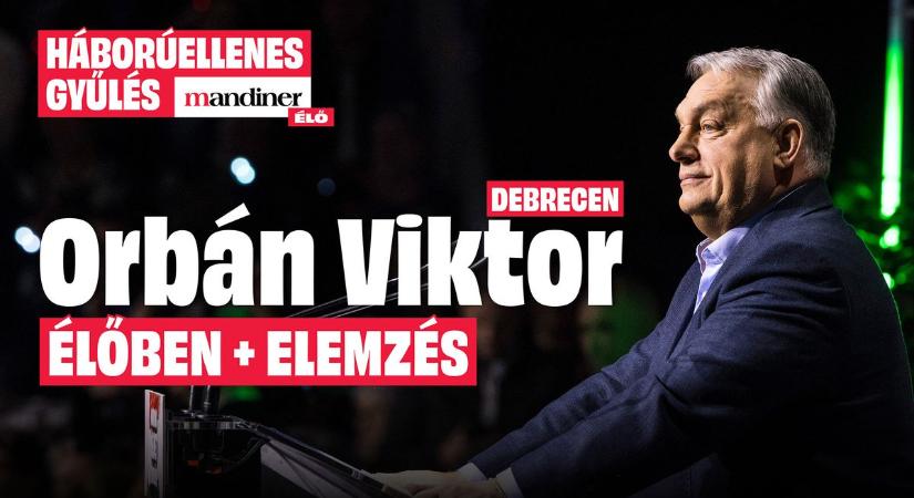 Szombaton Háborúellenes Gyűlés Debrecenből – ÉLŐ közvetítés a Mandineren