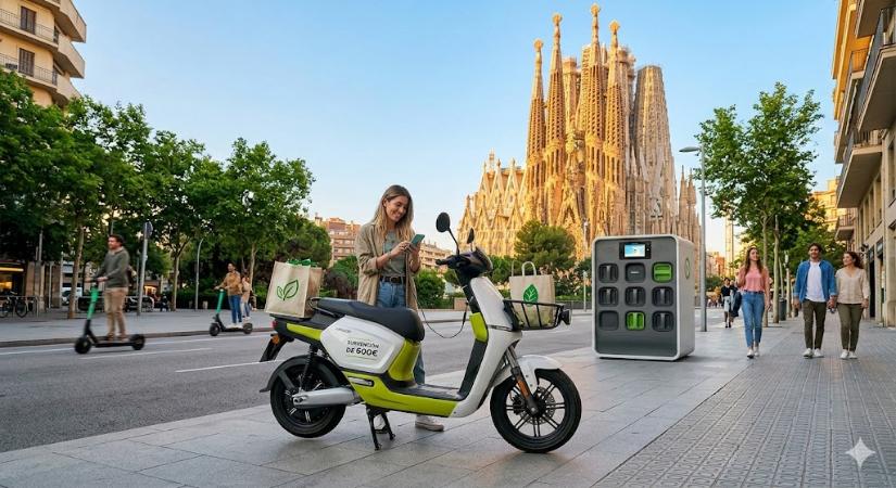 Búcsút intenek a benzinfüstnek: 600 eurós támogatással zöldülnek ki Barcelona robogói