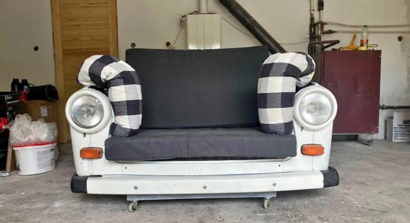 Bútorként született újjá a Trabant egy magyar ezermester kezében