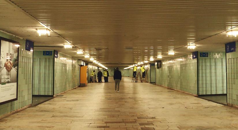 Előkészítő munkákat végeznek a felújításhoz a Nagyállomás aluljárójában