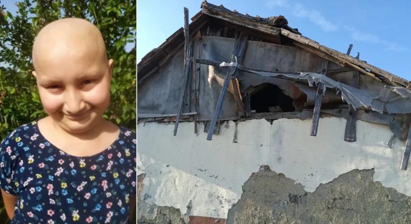 „Félünk, hogy ránk dől a ház” – A 12 éves Ramóna legyőzte a daganatot, most újabb veszély leselkedik rá és családjára