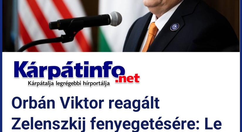 Orbán Viktor reagált Zelenszkij fenyegetésére: Le fogjuk törni az olajblokádot, életveszélyes fenyegetésekkel sem lehet engem ettől eltántorítani!