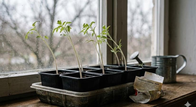 A paradicsompalánták márciusi öngólja: túl korán vetsz, aztán nyurgul minden