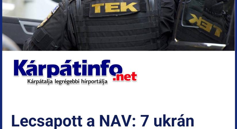 Lecsapott a NAV: 7 ukrán állampolgárt, köztük egy egykori ukrán titkosszolgálati tábornokot állított elő