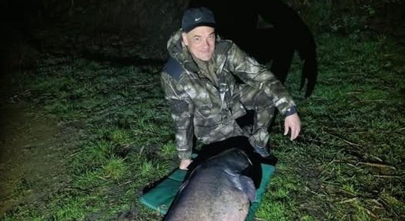 80 kilós harcsát fogott Borkai Zsolt a győri tavon