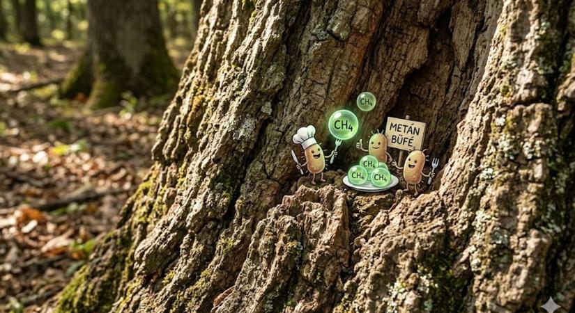 A fák nem csak CO₂-t kötnek meg – a kérgük konkrétan “megeszi” a metánt