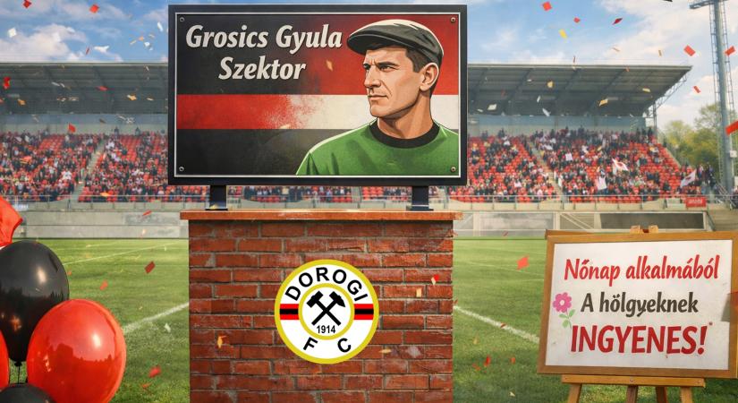 Vasárnap avatják fel a Grosics Gyula szektort Dorogon