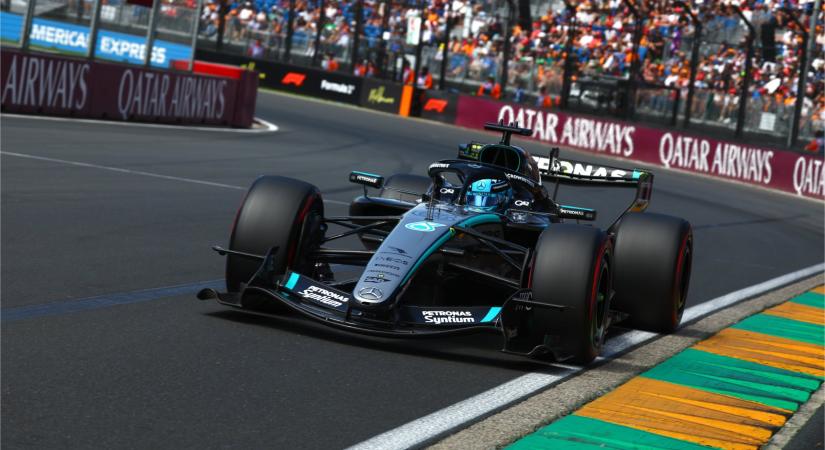 Miközben a Mercedes megalázta a mezőnyt, Verstappen kiesése után Hadjar tartotta életben a Red Bullt