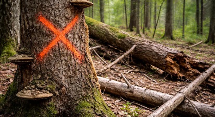 Ha festékszóróval lefújt nyomot látsz egy fatörzsön az erdőben, maradj távol tőle. Lehet, hogy halott és veszélyes.