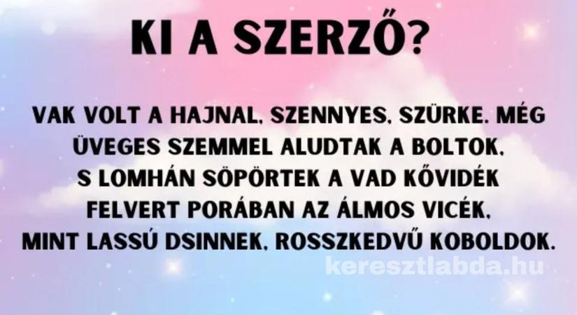 Irodalom kihívás igazi zseniknek: Ki írta ezeket a felejthetetlen, hajnali sorokat?