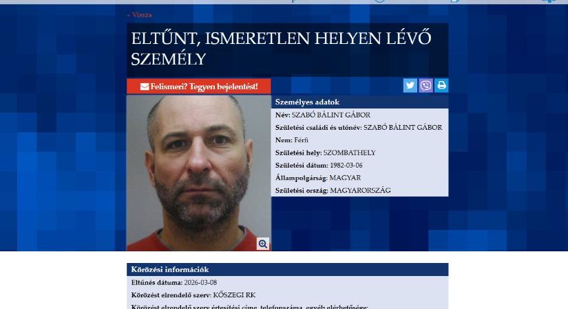 Eltűnt a trombitás Szabó Bálint, keresi a rendőrség