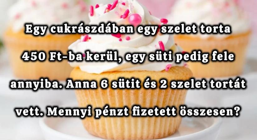 Szöveges matek kvíz: számold ki fejszámolással az alábbi kvízt!
