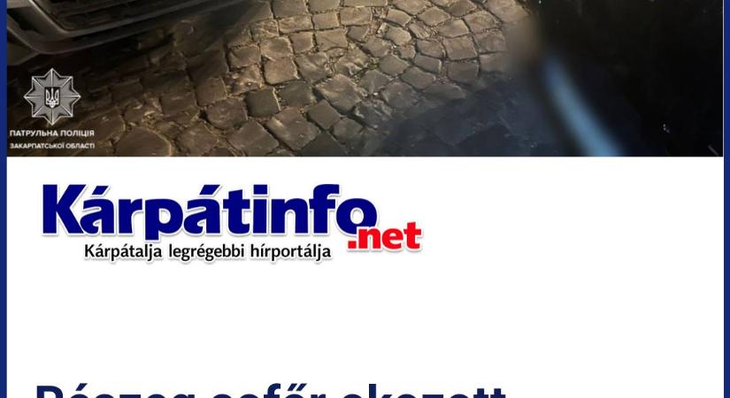 Részeg sofőr okozott balesetet Ungváron – több mint 75 ezer hrivnyás bírság