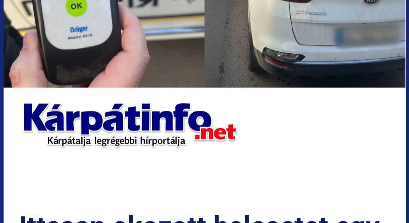 Ittasan okozott balesetet egy nő Ungváron – 2,39 ezrelék alkoholt mértek