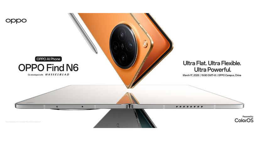 Március 17-én debütál az Oppo Find N6, fotókon a színváltozatok