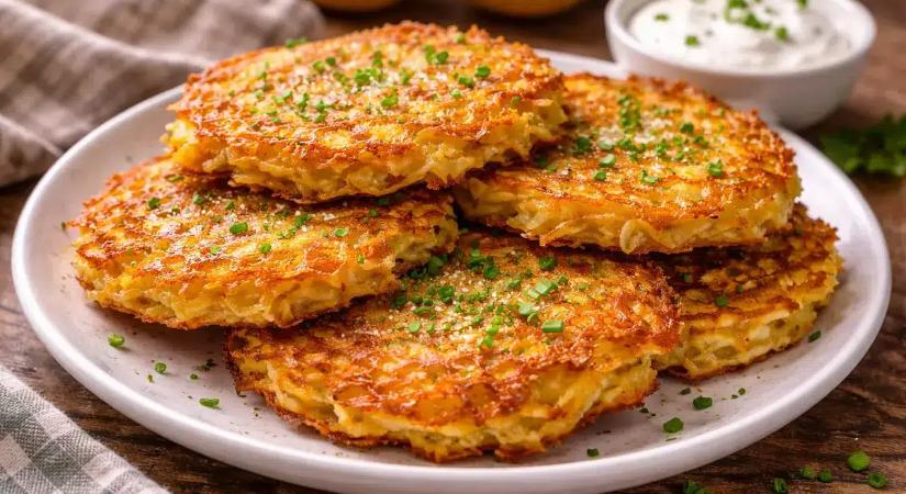 Olyan ropogós krumpli lepény, mint a nagymamánál – de zsíros sütés nélkül