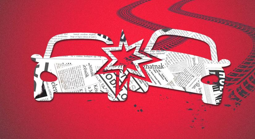 Életveszély a semmiből: vízzel teli gödörbe szakadt be egy autó budapesti főúton – képek