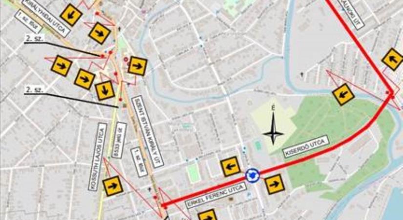 Teljes útzár a mosonmagyaróvári utcában