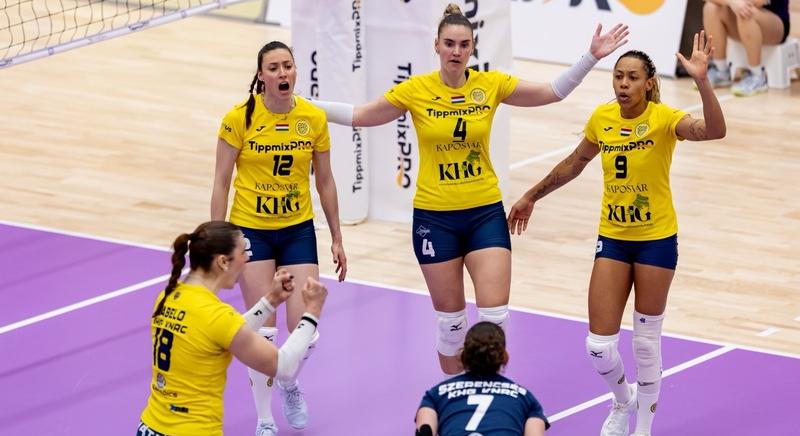 Egy lépésre a női röplabdázók a bajnoki döntőtől!