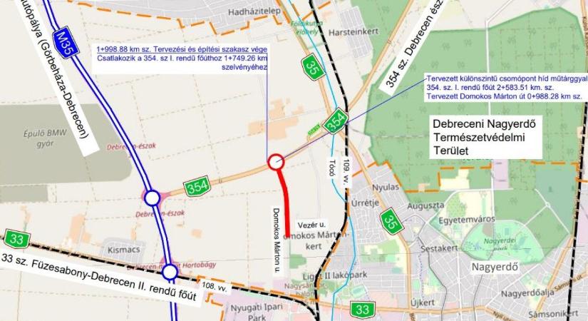 Forgalomkorlátozásra kell számítani a 354. számú főúton Debrecenben