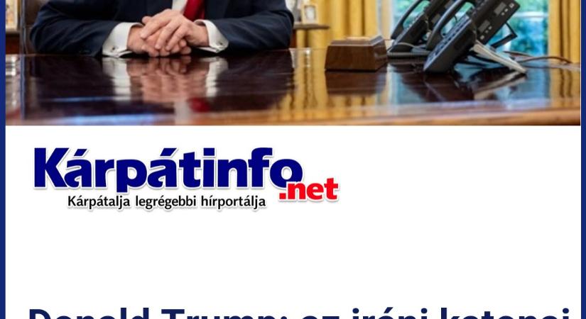 Donald Trump: az iráni katonai konfliktus "nagyon hamar" véget érhet