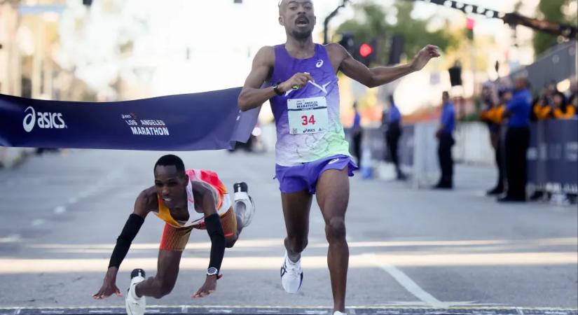Drámai befutót hozott a Los Angeles Maraton, de a vesztes egy szurkolóra is haragudhat