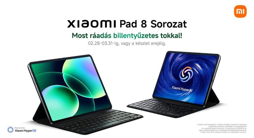 Akciófigyelő: 25 000 forintos ajándék jár a Xiaomi Pad 8 tabletek mellé