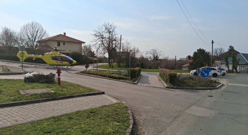 Munkahelyi baleset Budafokon: tetőfedés közben leesett egy munkás a tetőről, mentőhelikopterrel vitték kórházba