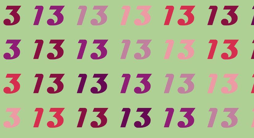 Optikai illúzió péntek 13. elé: kiugróan magas IQ-val rendelkezik, ha megtalálja az oda nem illő számot