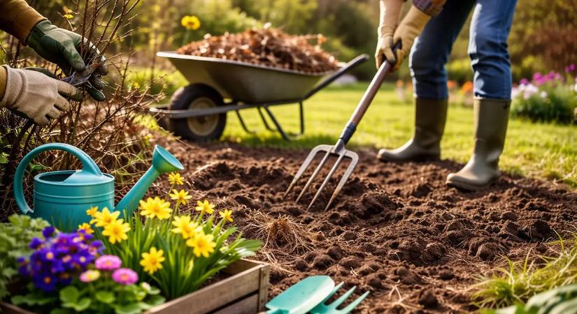 Kerti munkák márciusban: Takarítás, metszés és talaj előkészítés