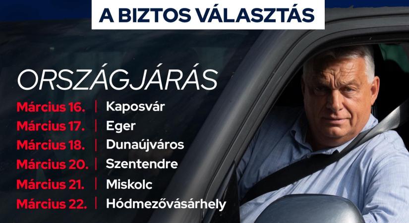 Országjárása indul Orbán Viktor