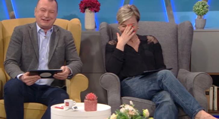 Nevetésbe fulladt Ábel Anita és Szujó Zoltán élő bejelentkezése