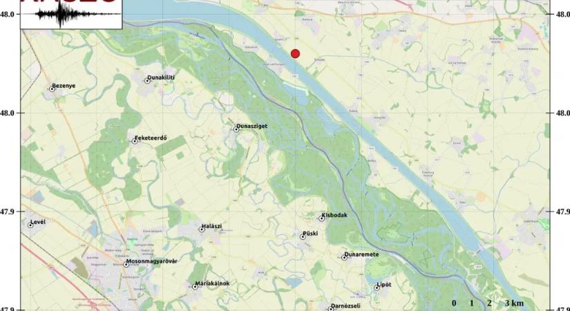 2,7-es erősségű földrengés volt Mosonmagyaróvár közelében