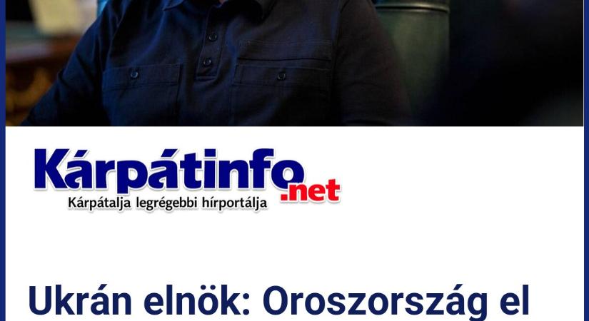 Ukrán elnök: Oroszország el akarja érni az őt sújtó energetikai szankciók eltörlését
