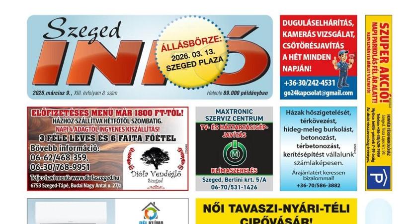 Szeged Infó 2026.03.09-i lapszáma