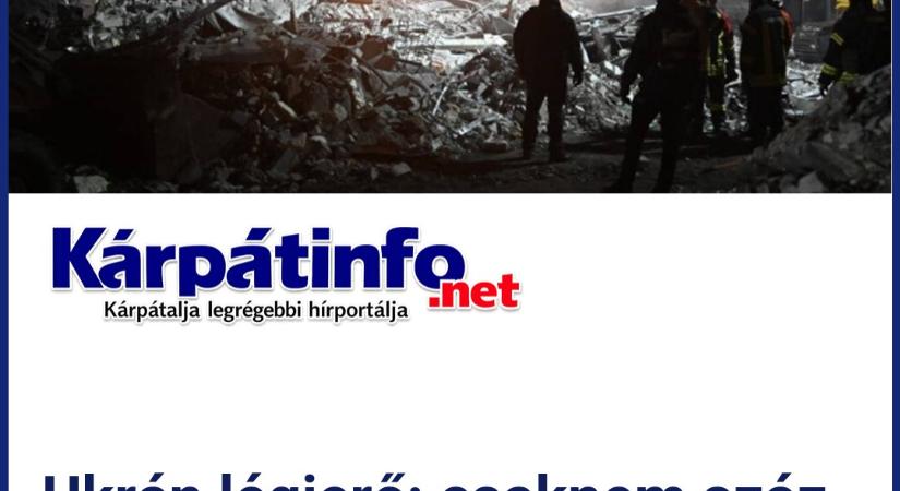 Ukrán légierő: csaknem száz drónnal támadta Ukrajnát az orosz hadsereg